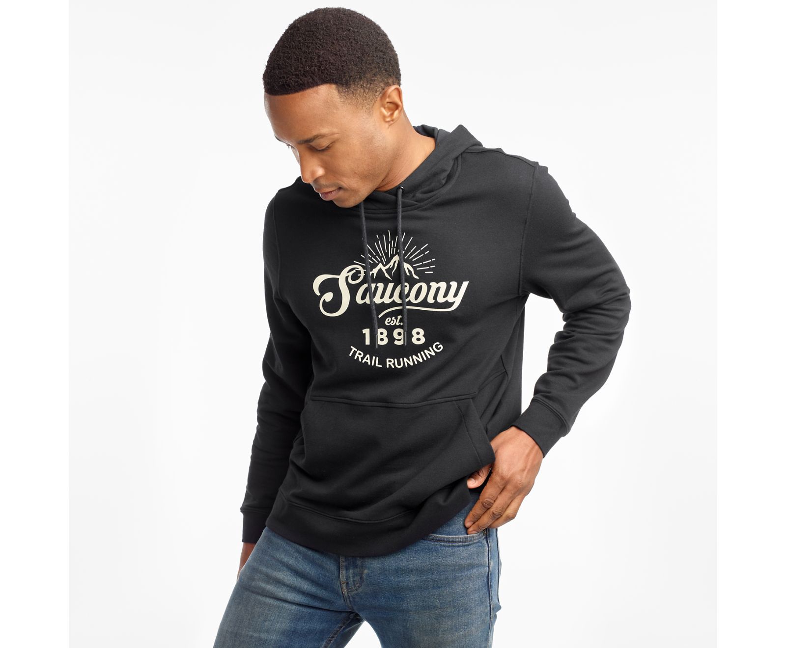 Men's Saucony Rested Shirts Black | Singapore 609AHKP